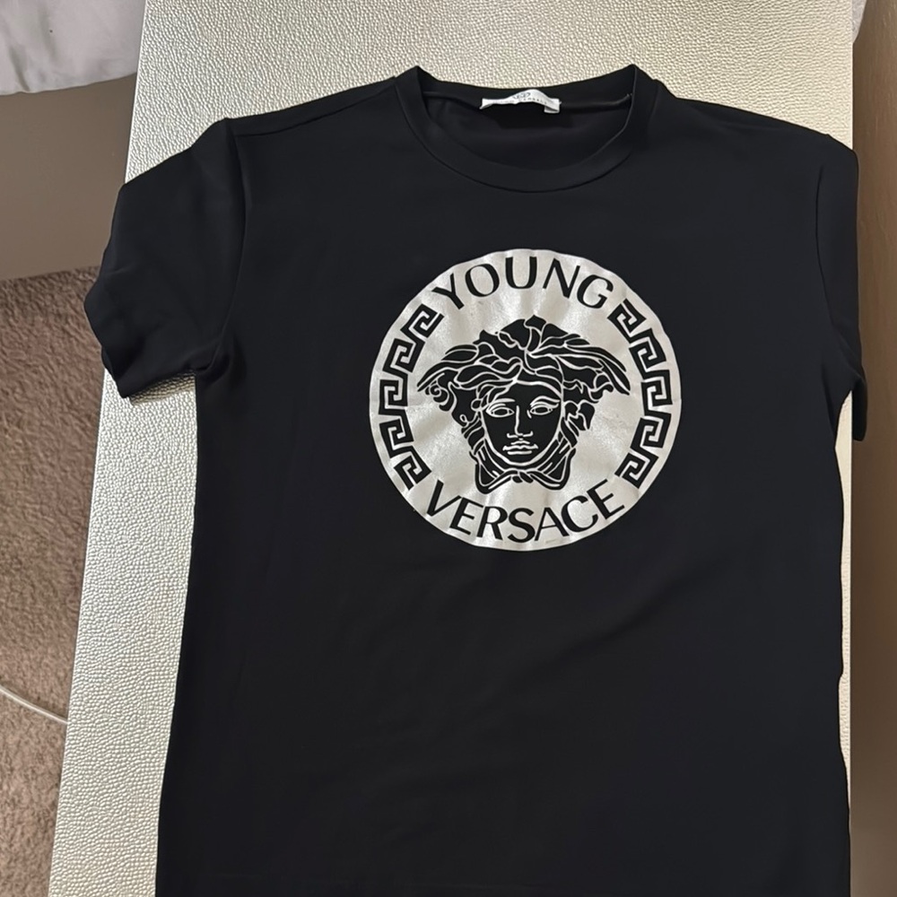 Versace Black Medusa Logo Short Sleeve Tee